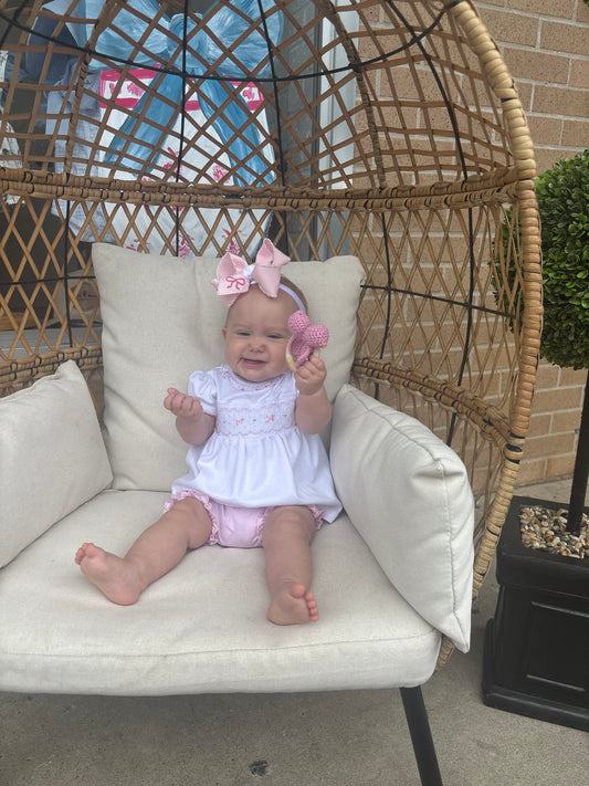 Amelia's Classics Solid Smocked Diaper Cover Set