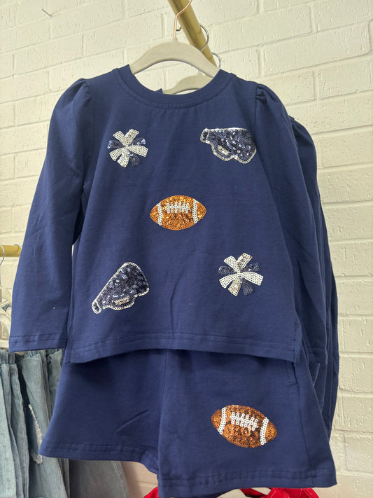 Sparkle football navy set