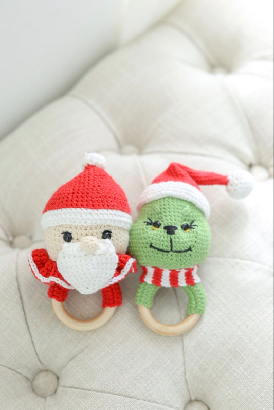 HANDMADE baby Christmas rattle (ETA: can take up to 2 weeks to make)