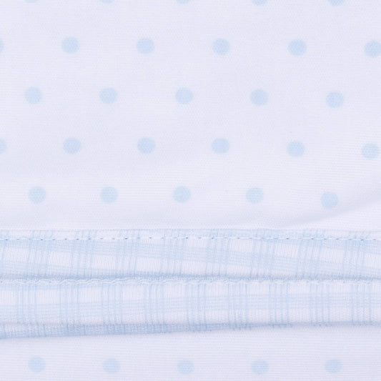 Gingham Dots Blanket - Blue