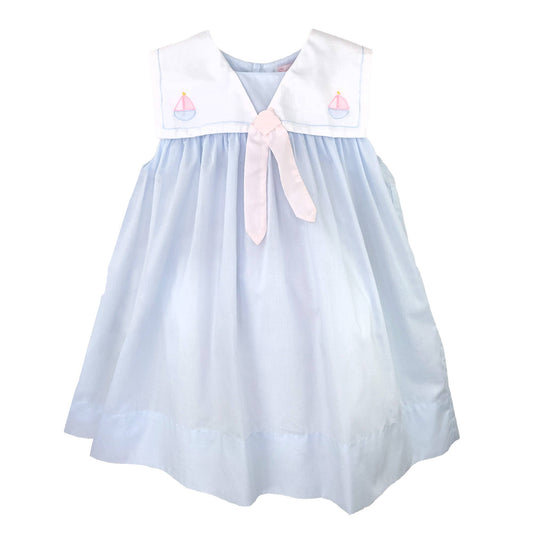 Sailboat Shadow Stitched Dress