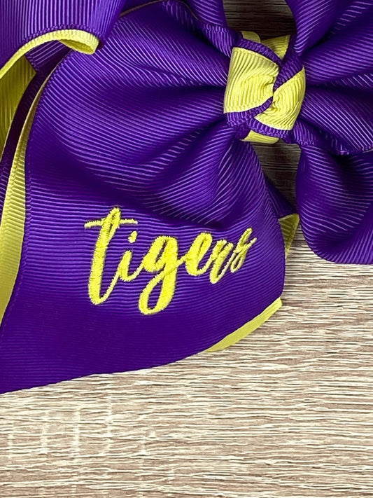 Double Layer School Spirit Hair Bows: Game Day Team Bows