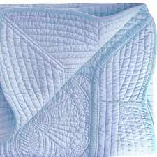 Heirloom Quilt - Baby Quilt Blanket Swaddle Monogram blue