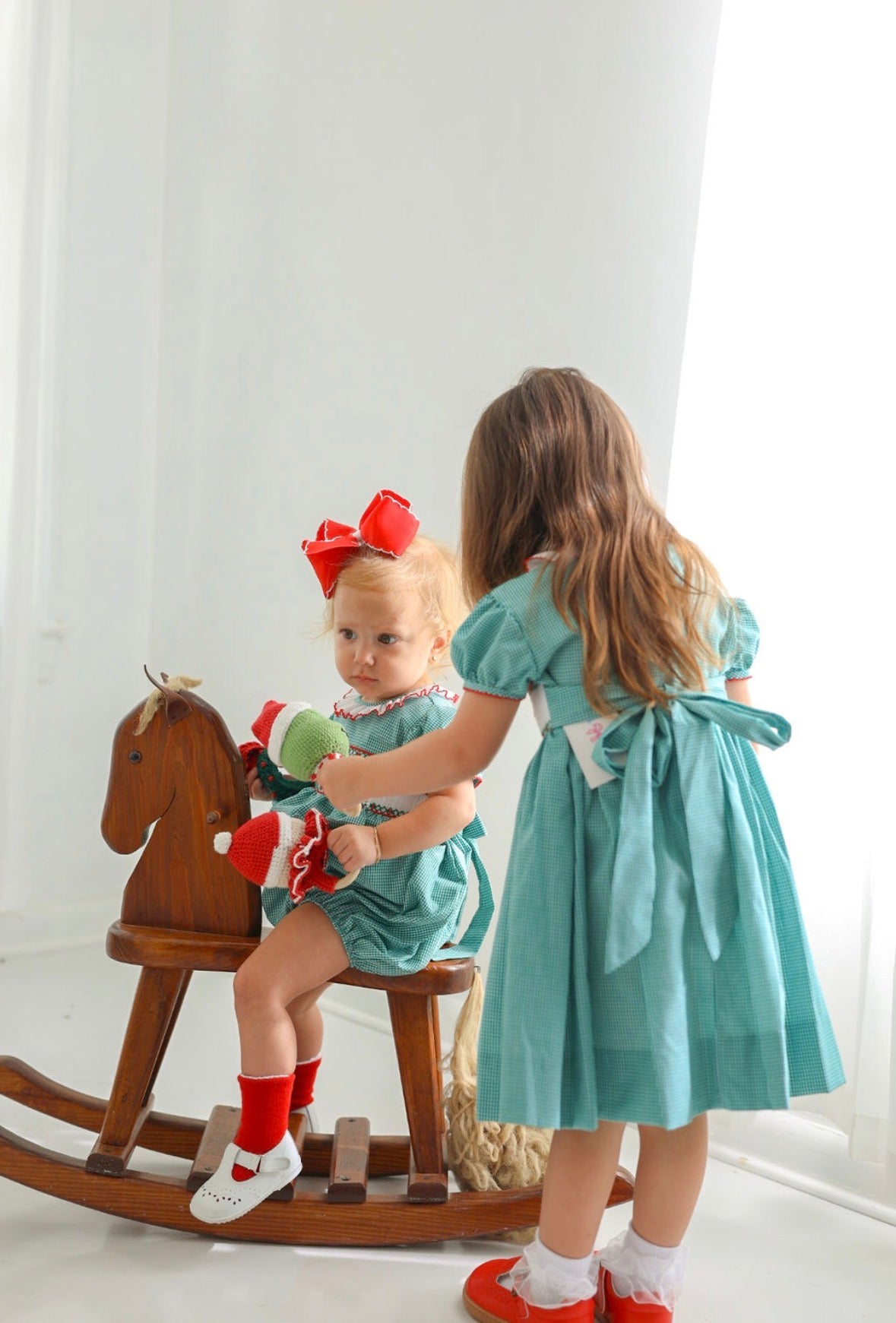 Santa Hand Smocked Dress