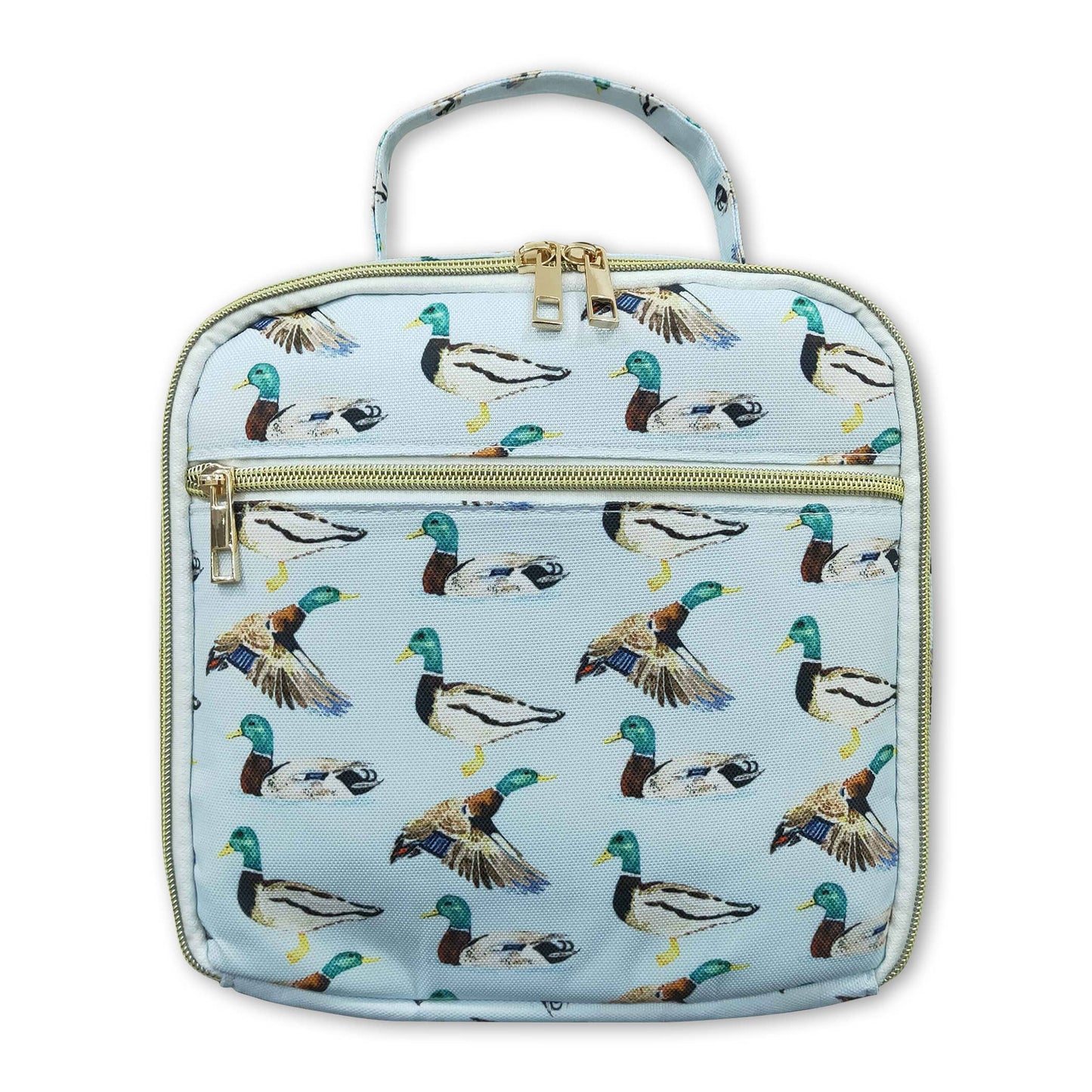Stripe strap duck travel duffel bag