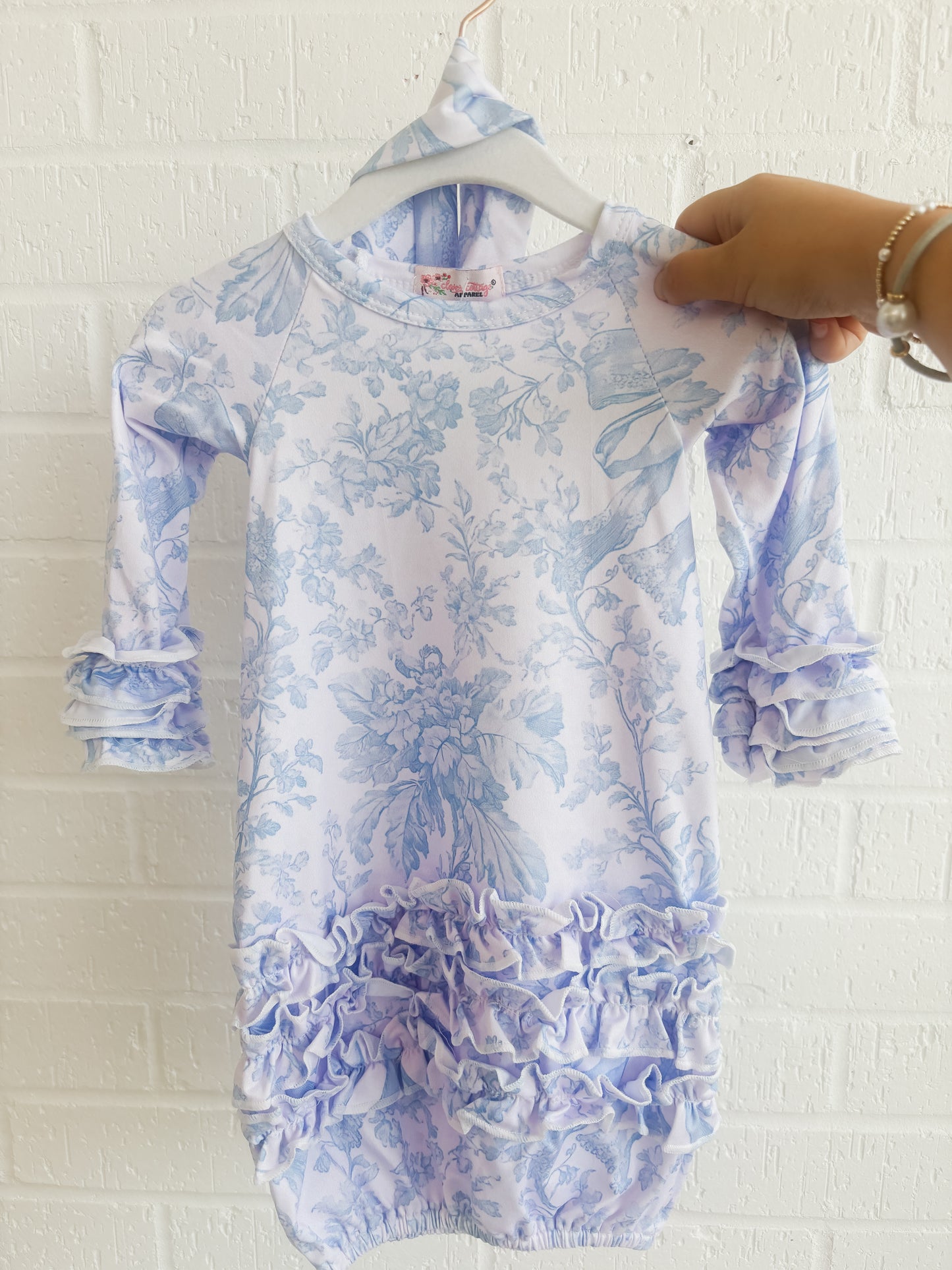 Blue Baby Gown & Bow