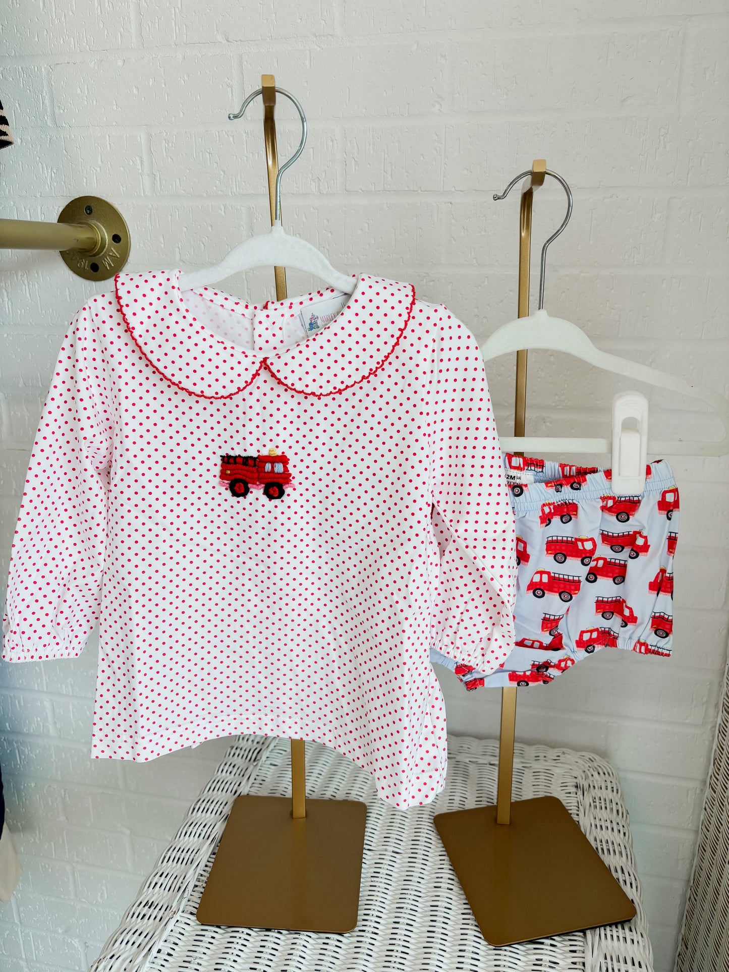 Fire Truck Bloomer Set