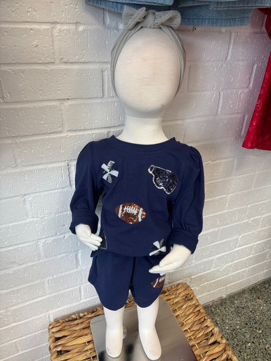 Sparked football navy set