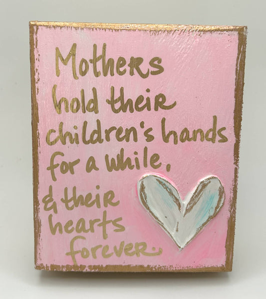 Mother's day gift block |  cross  crown  heart  love