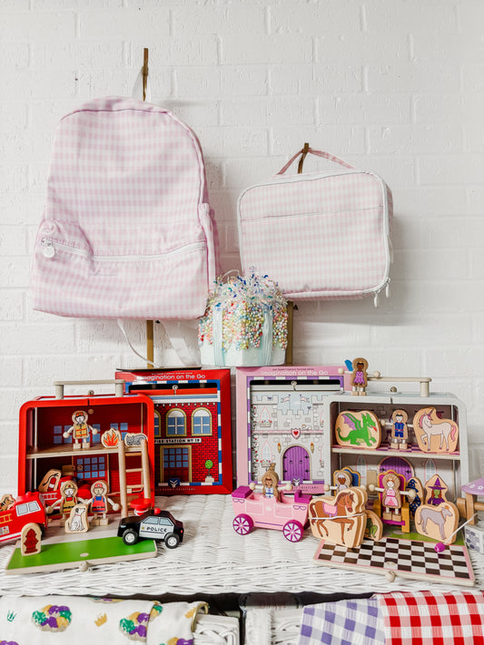 Wooden Firetruck Suitcase