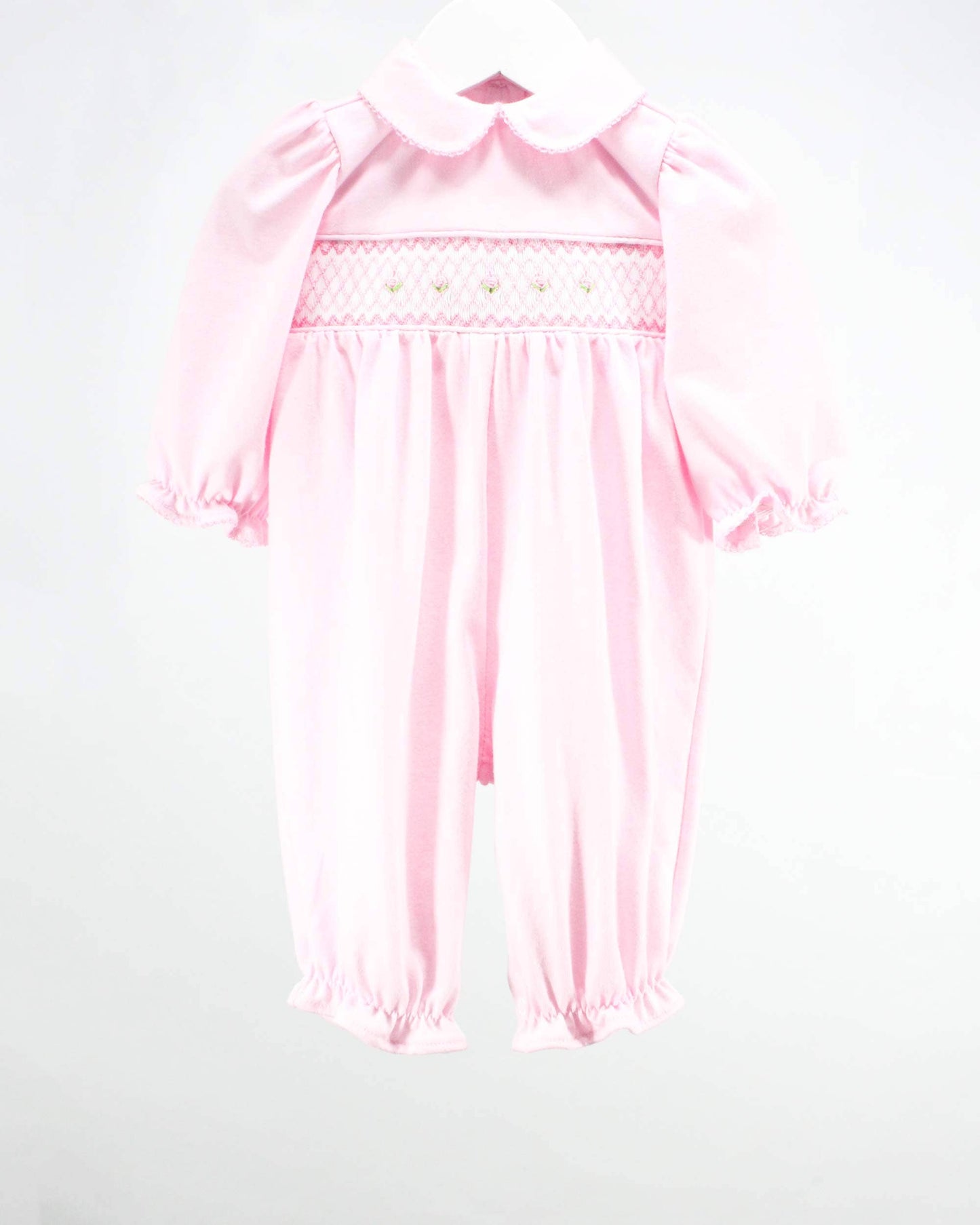 Pink and White Goemetric Claire Romper