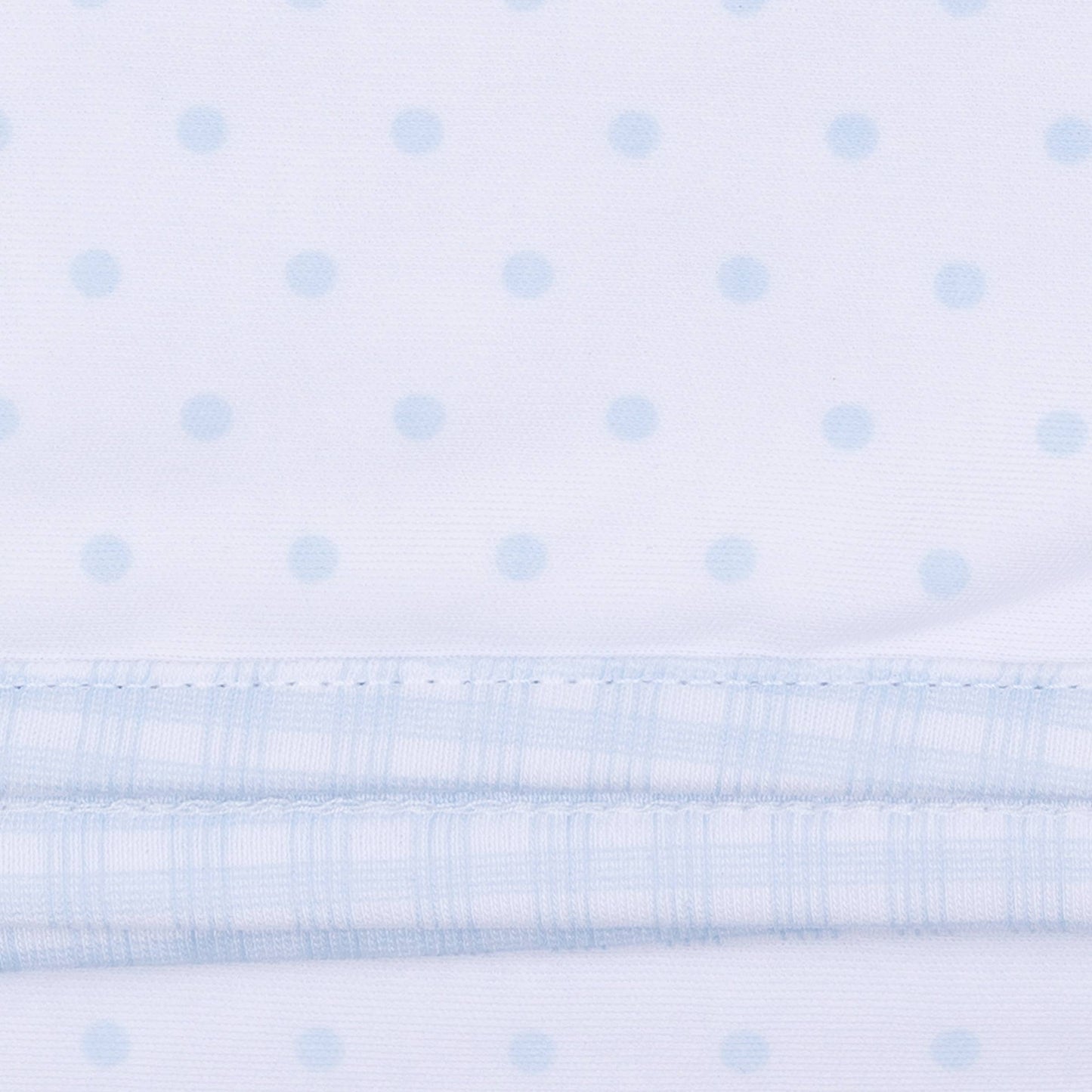 Gingham Dots Blanket - Blue