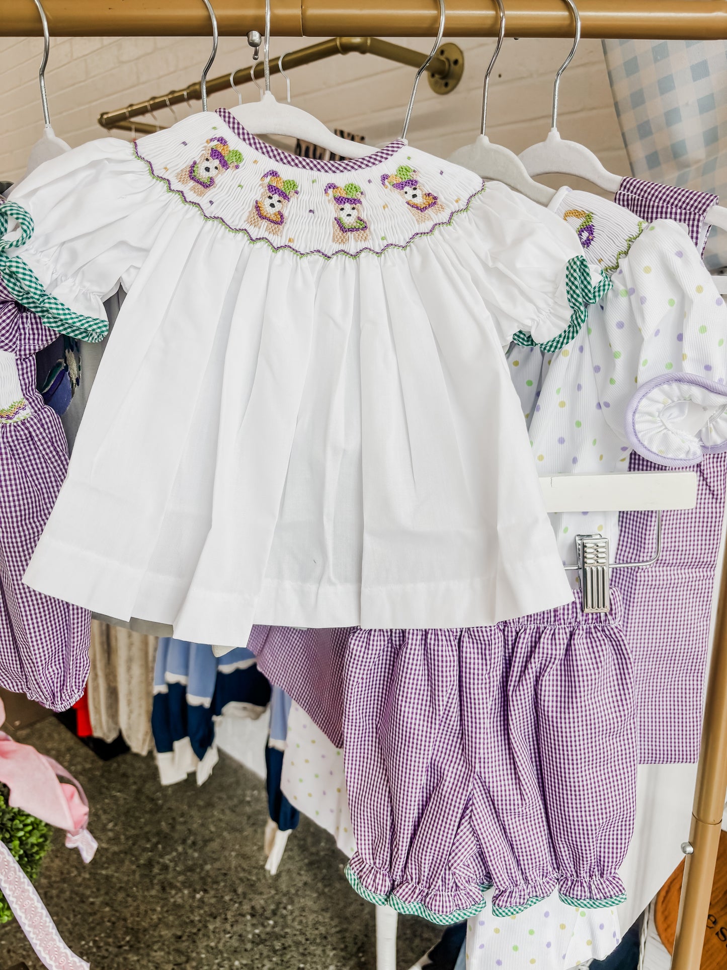 Baby Girl Puppy MG Smock