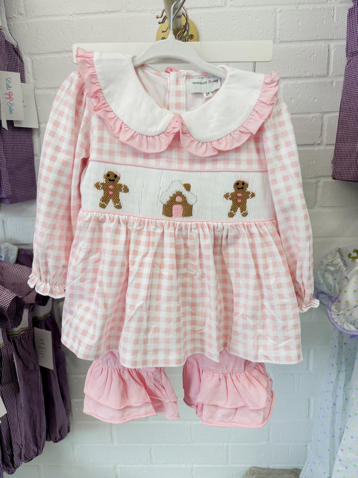 Gingerbread Smock Set
