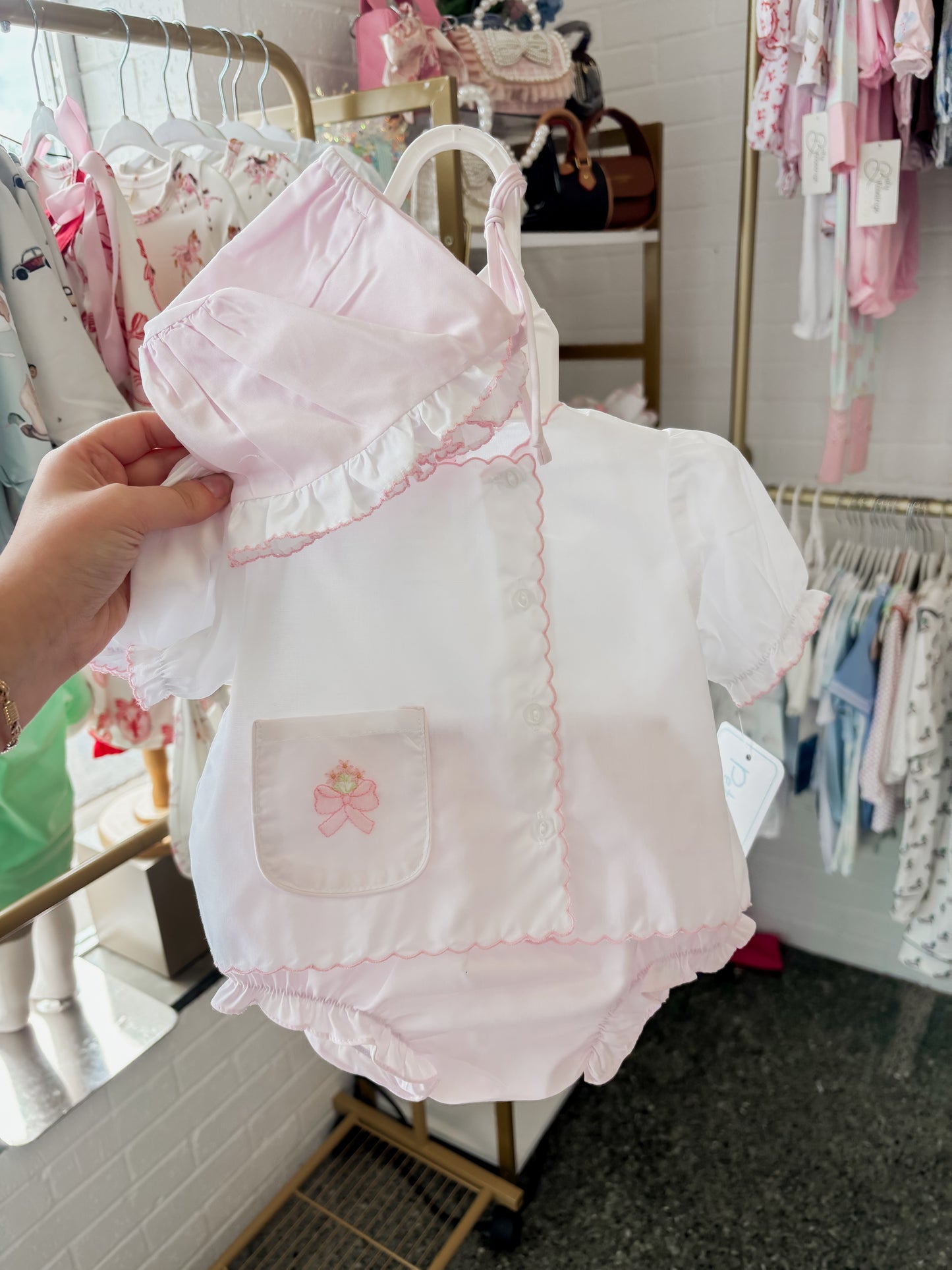 Preppy Pinky Diaper Set