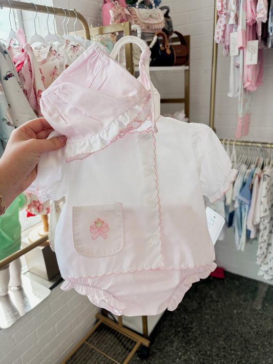 Preppy Pinky Diaper Set
