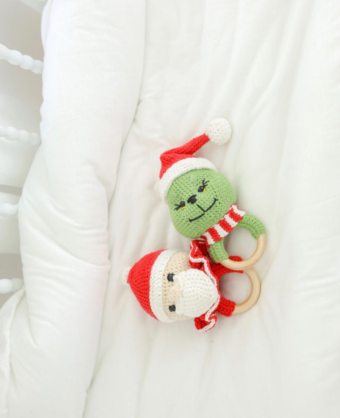 HANDMADE baby Christmas rattle (ETA: can take up to 2 weeks to make)