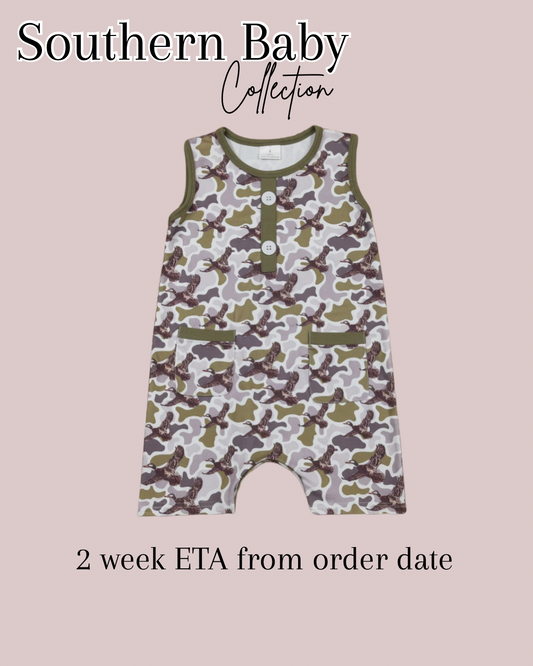 ETA OCTOBER: Camo Romper