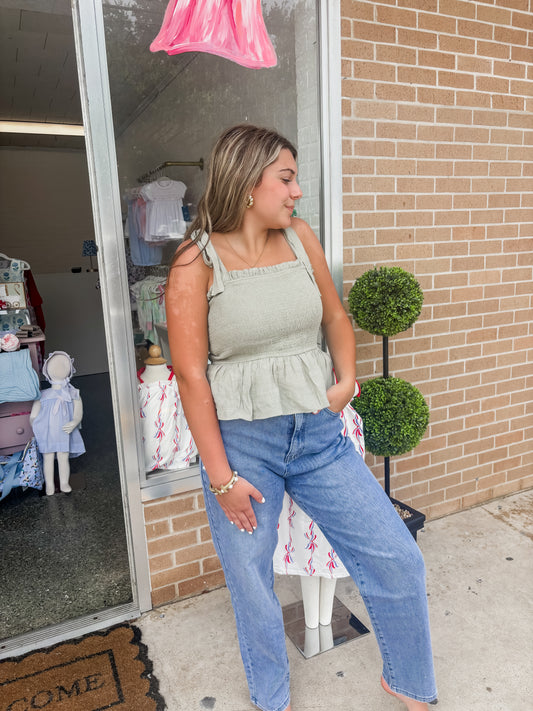 Straight leg jeans