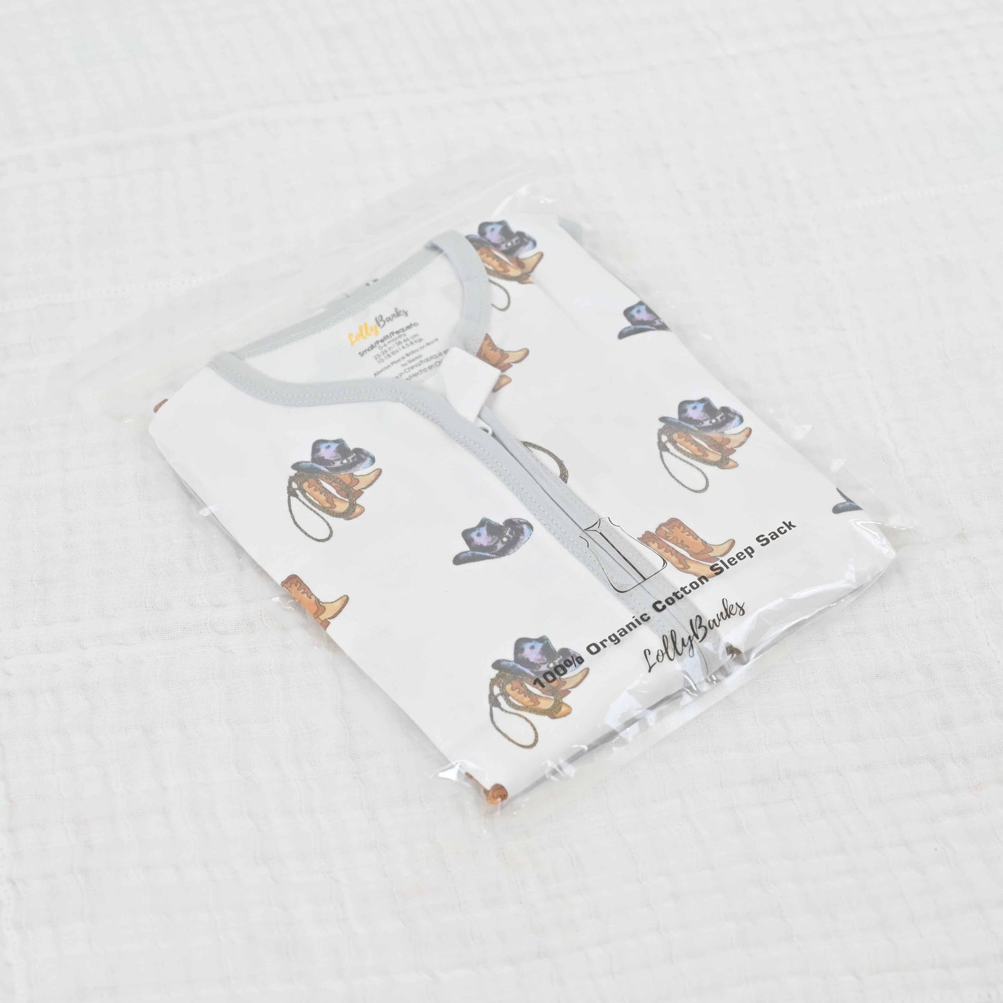 Life Is Better In Boots Baby Sleep Sack, 100% Organic Cotton