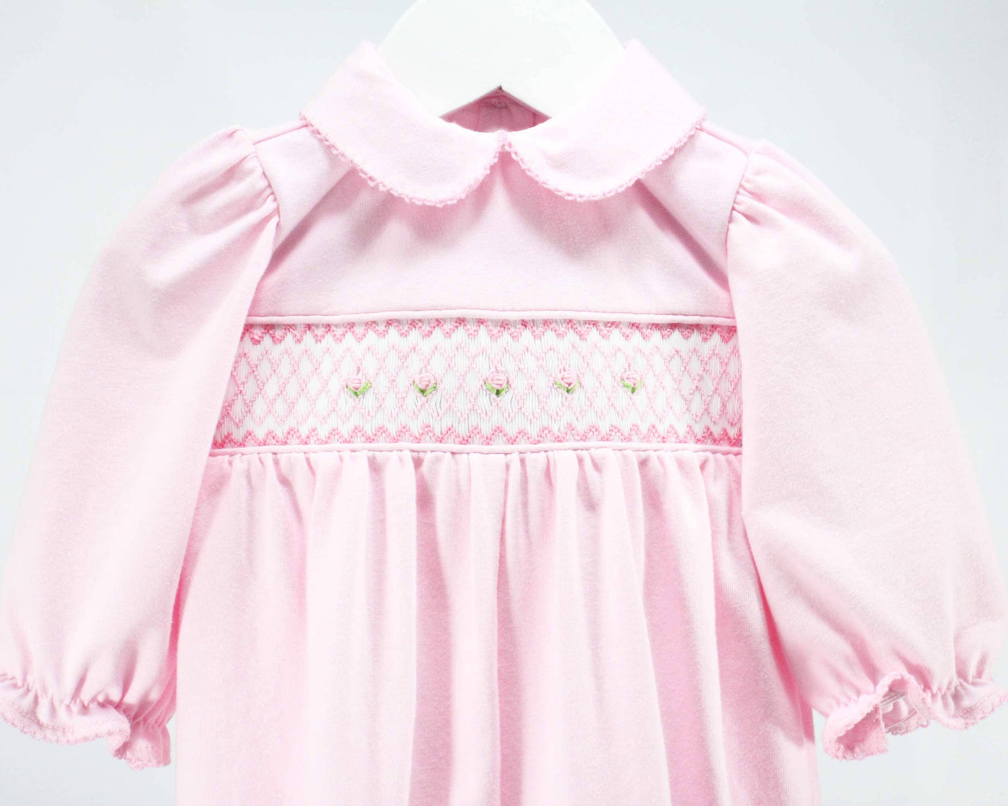 Pink and White Goemetric Claire Romper