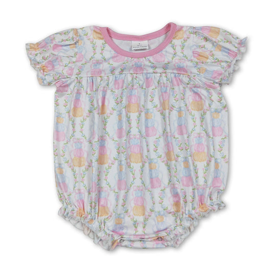 Pink pumpkin bow bubble