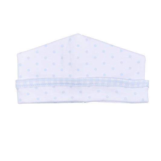 Gingham Dots Hat - Blue