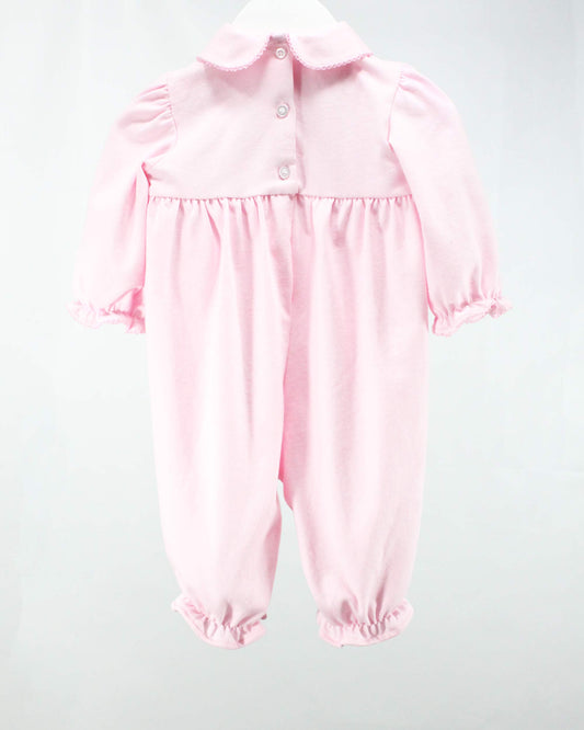 Pink and White Goemetric Claire Romper